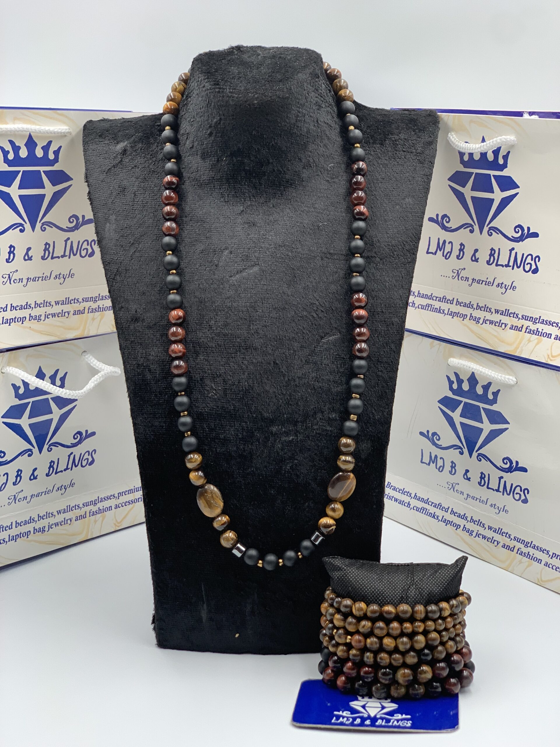 Tiger eye mixed bracelet 01 set