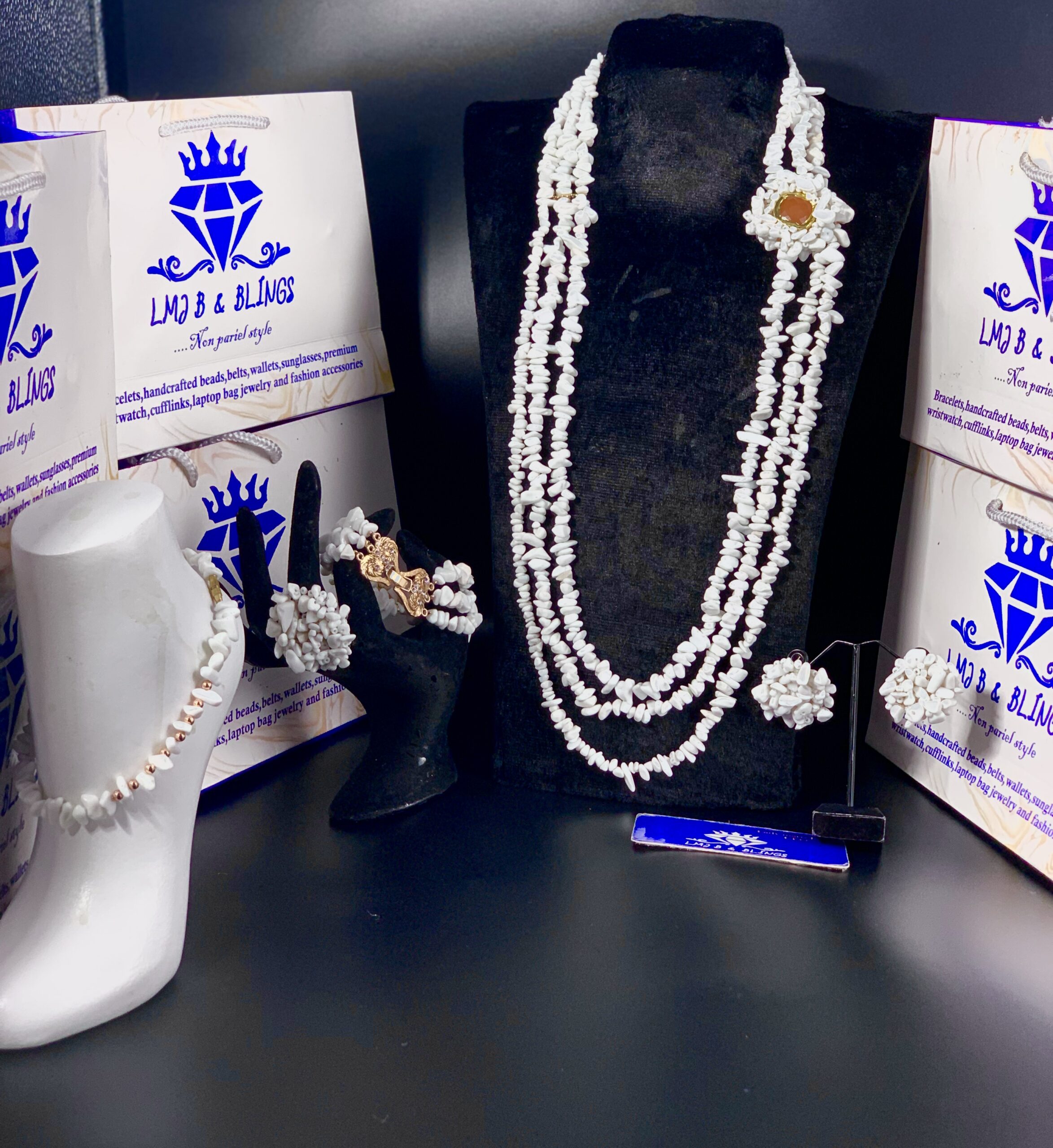 White coral platter set