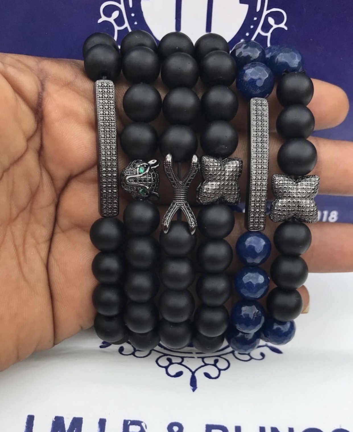 Blackblue bracelet set