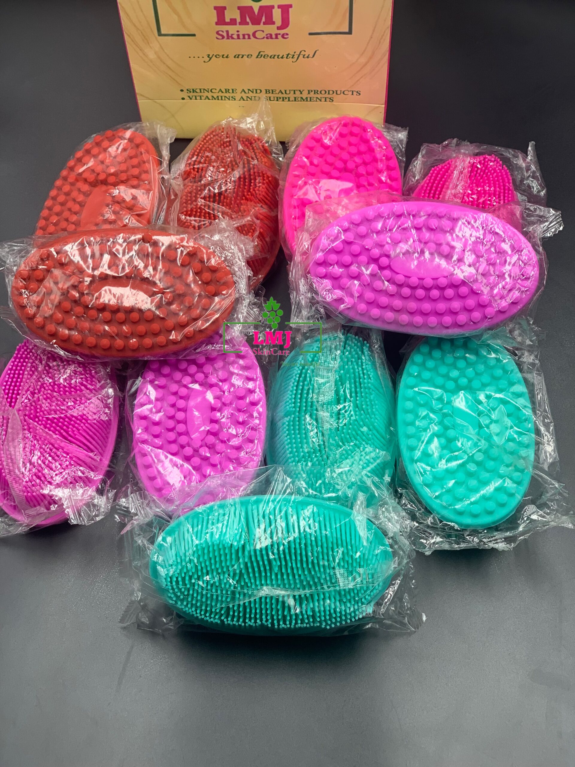 Premium Exfoliating Silicone Body Scrubber and Bath Sponge