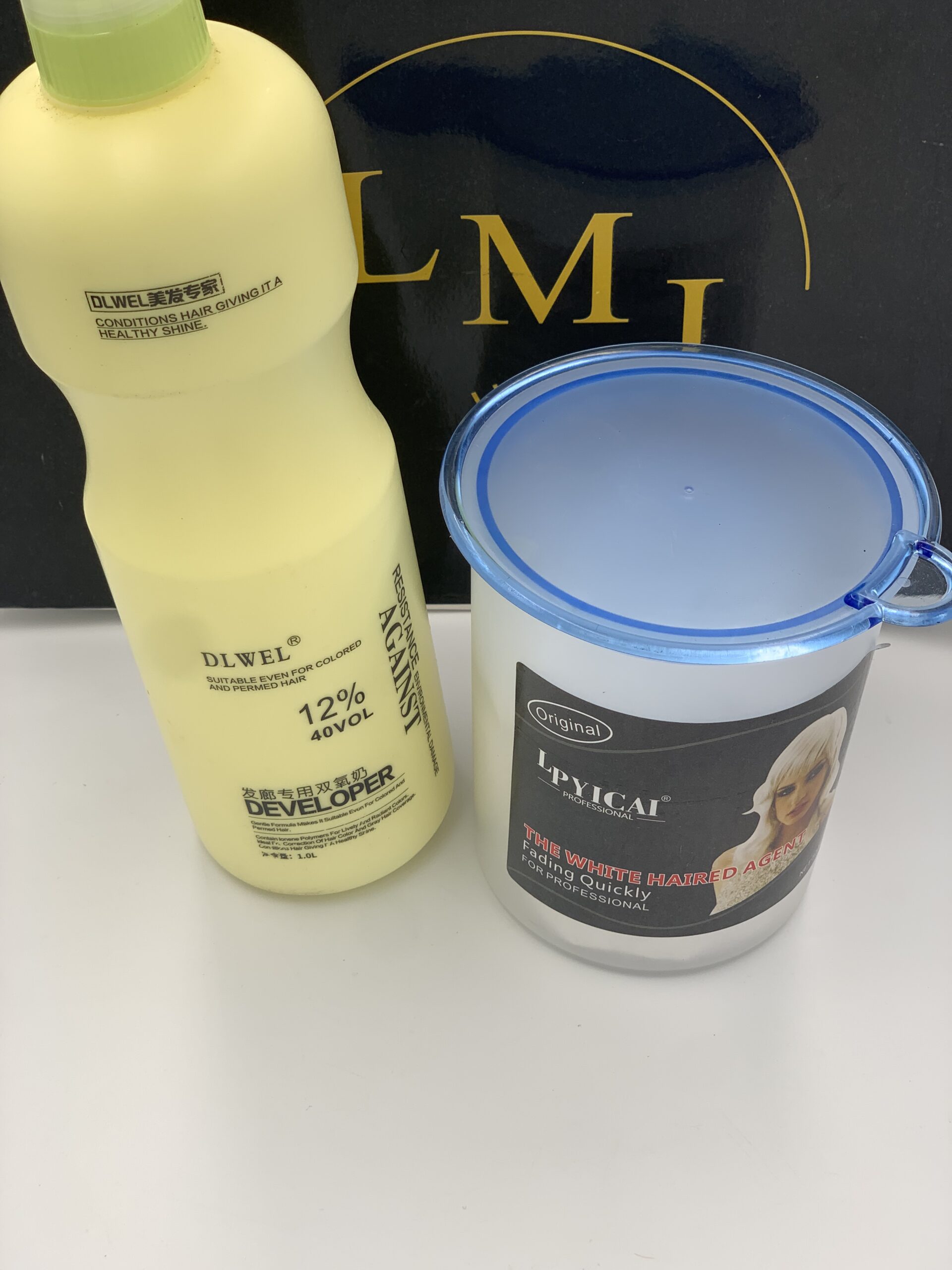 Dlwel Hair Bleach Developer and LPYICAI professional hair bleach powder