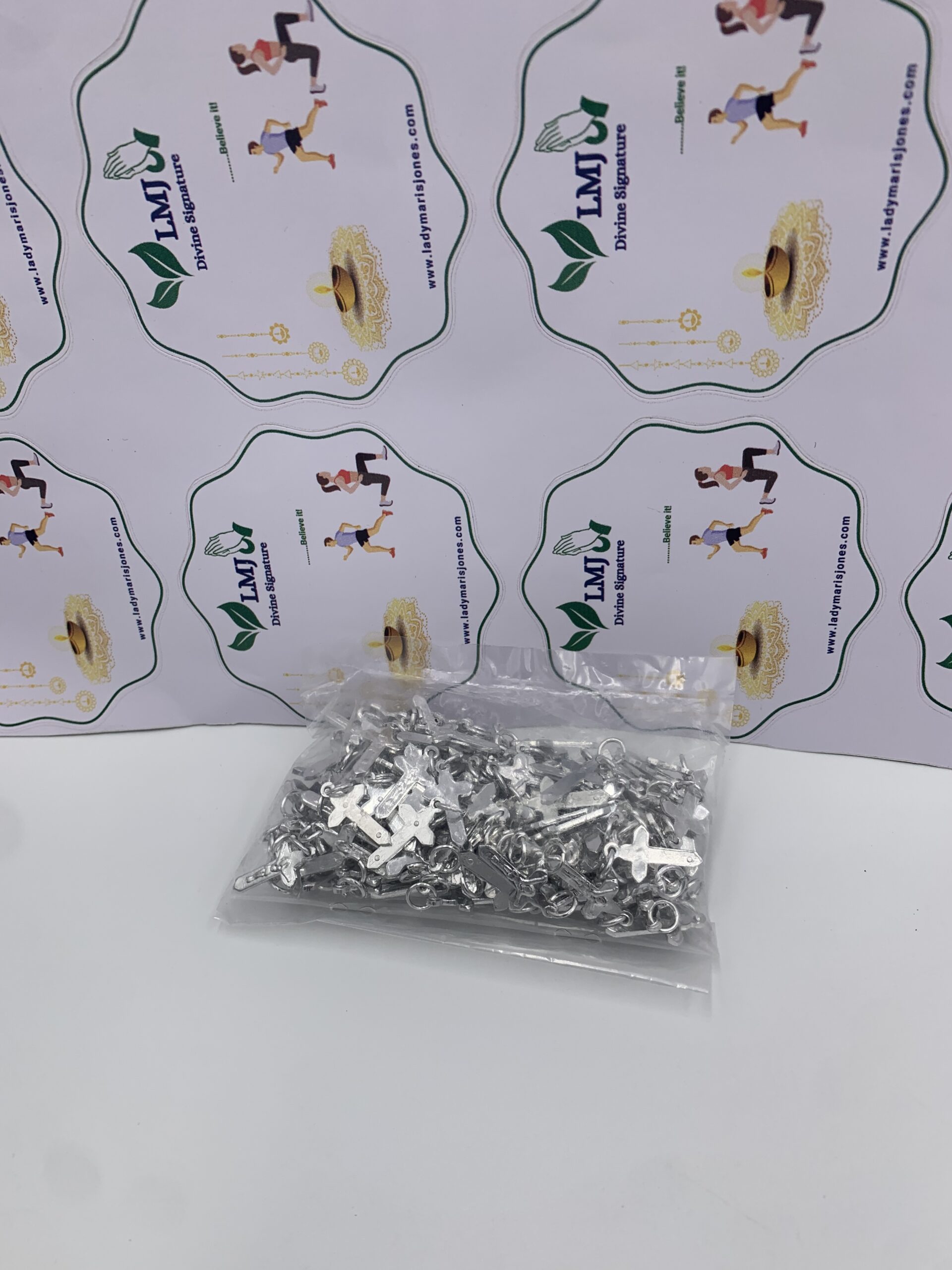 7pcs Christian Religious Cross (Silver Tone) - Image 2
