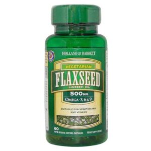 Holland & Barrett Flaxseed Linseed Oil 500mg 60 Capsules