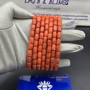 Coral Beaded Bracelet