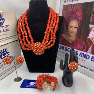 Four tier coral platter Jewelry set