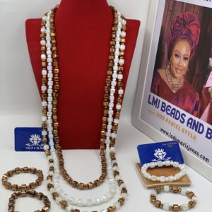 Whitegold Sugar Neckpiece (Three tier)