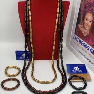 Blackychocogold (Three tier beads)