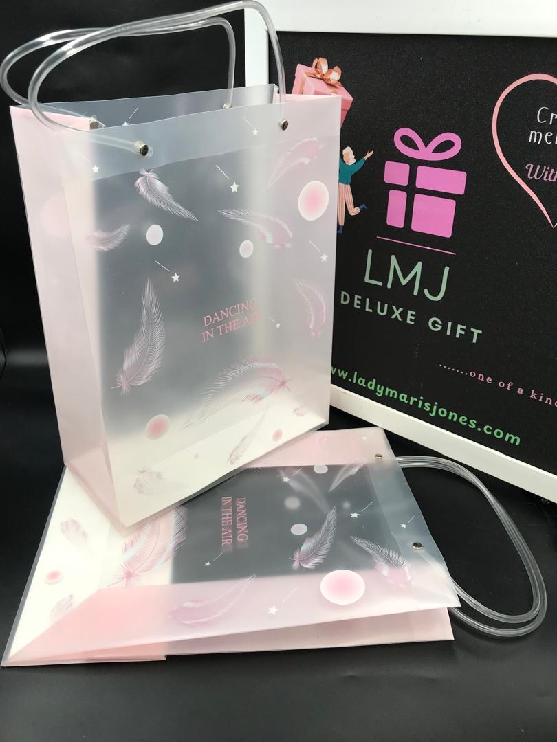 Clear Plastic Pink PVC Gift Bags