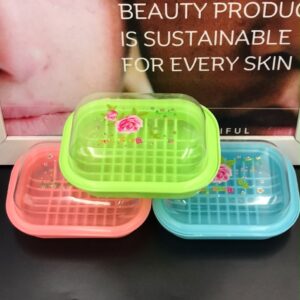 Plastic Soap Dish with Drain Holder