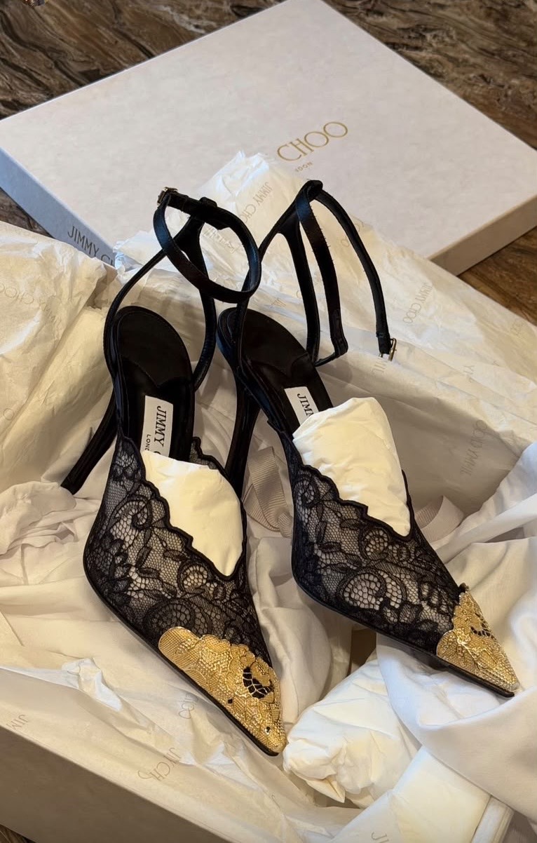 luxury lace stiletto heels - Image 2