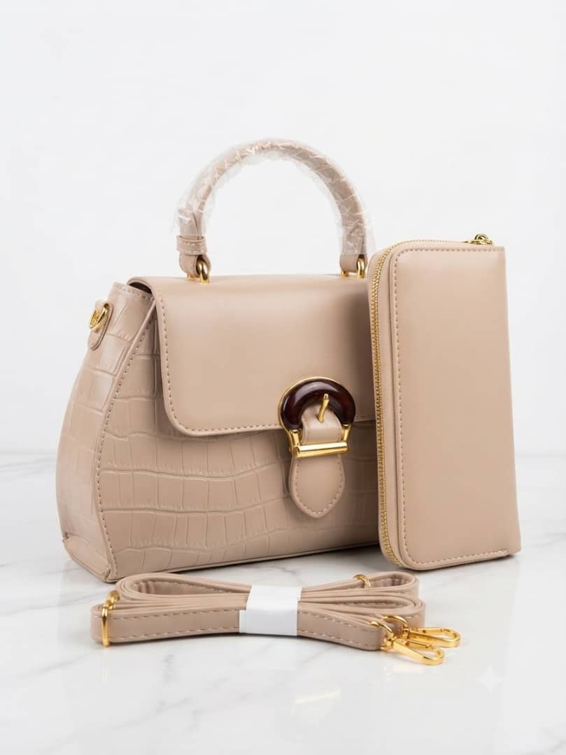 Body Pattern Handbag and Purse Set - Image 4