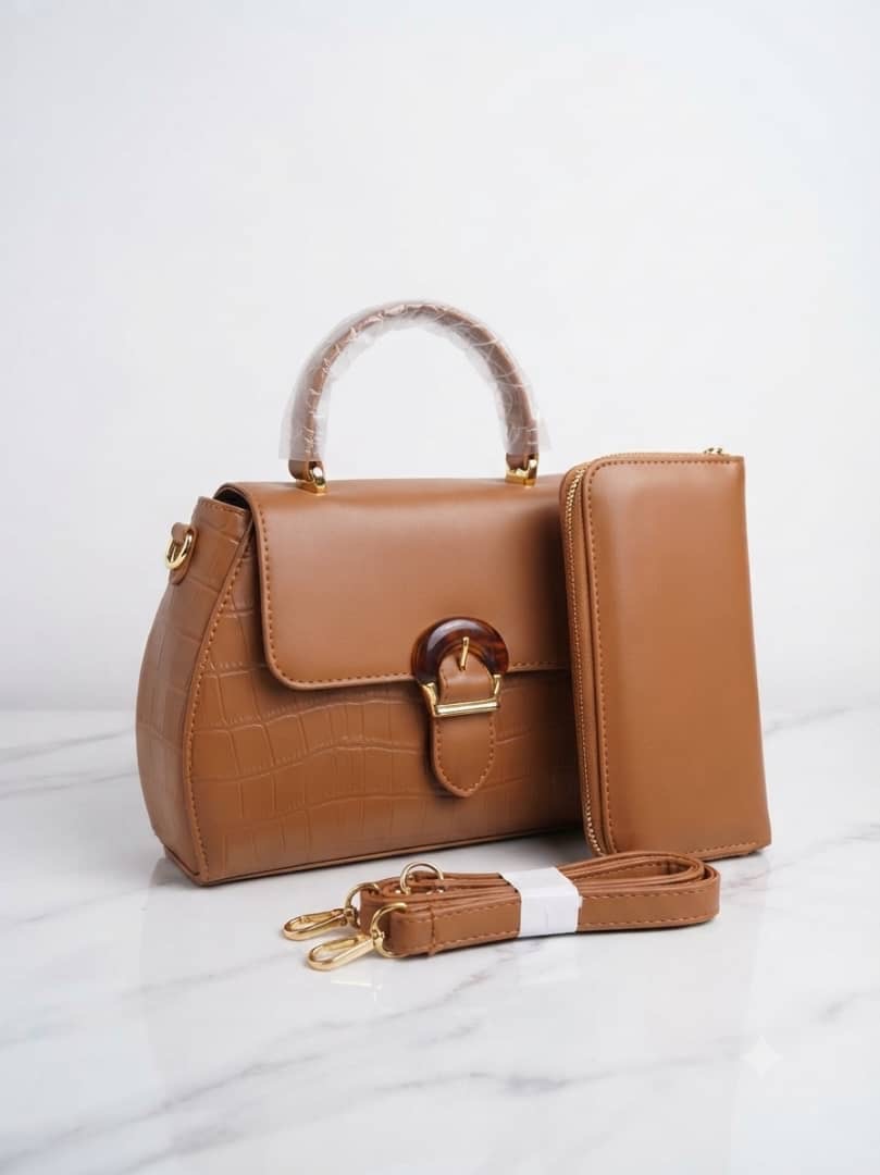 Body Pattern Handbag and Purse Set - Image 6