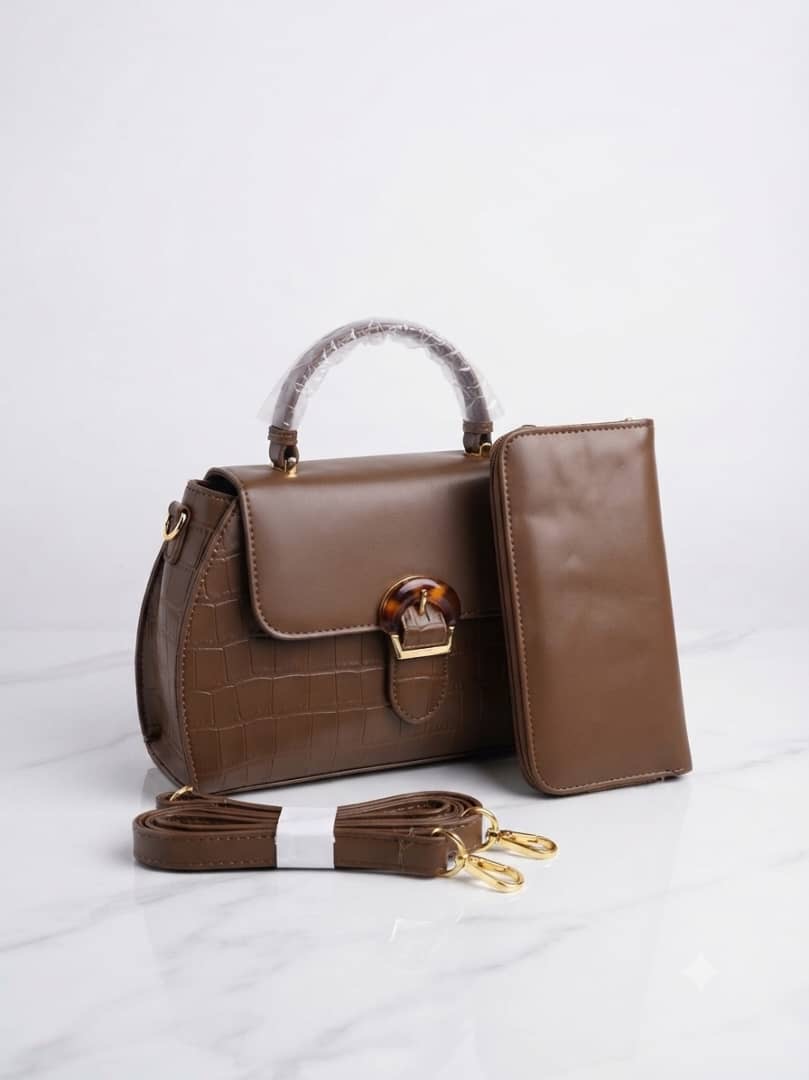 Body Pattern Handbag and Purse Set - Image 5