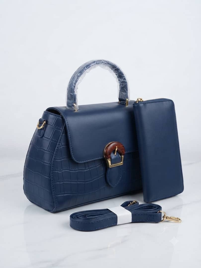 Body Pattern Handbag and Purse Set