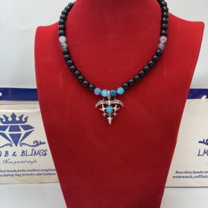 Blue Rosy Neckpiece (With hook)