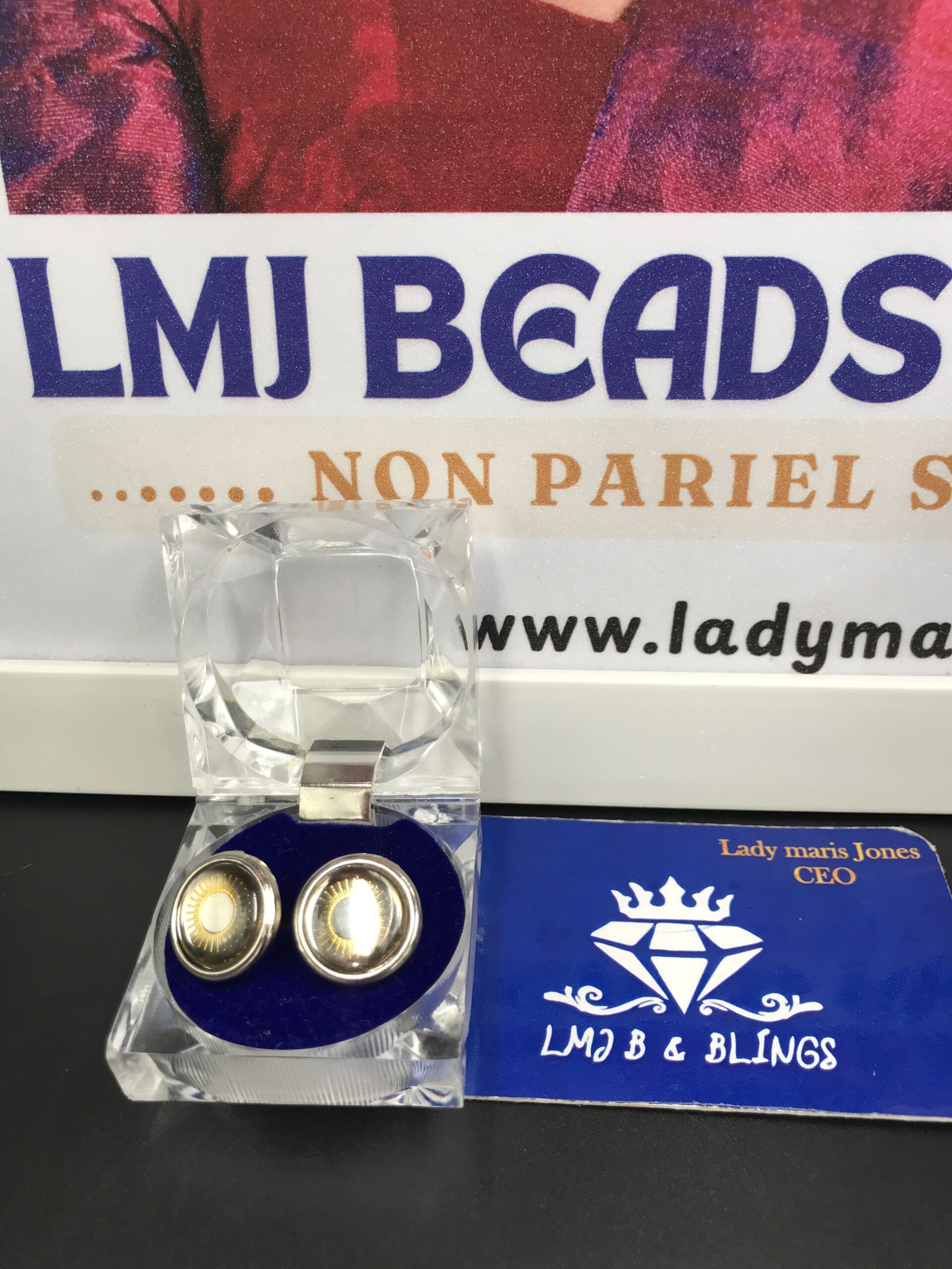 Executive Round Gem Cufflinks