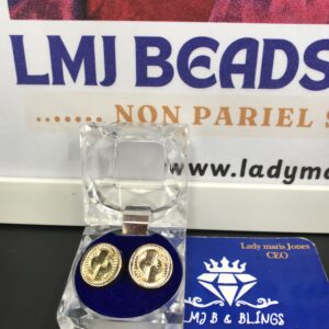 Golden Executive Round Cufflinks