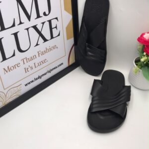 Men black Flat Casual Slide