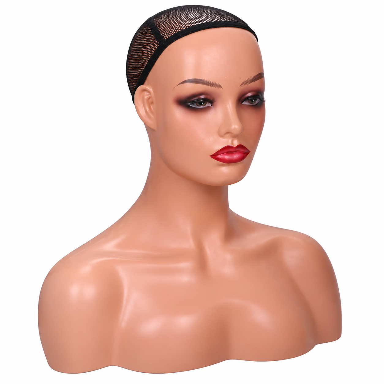 Female Mannequin Head with Shoulders for Wig Display - Image 4