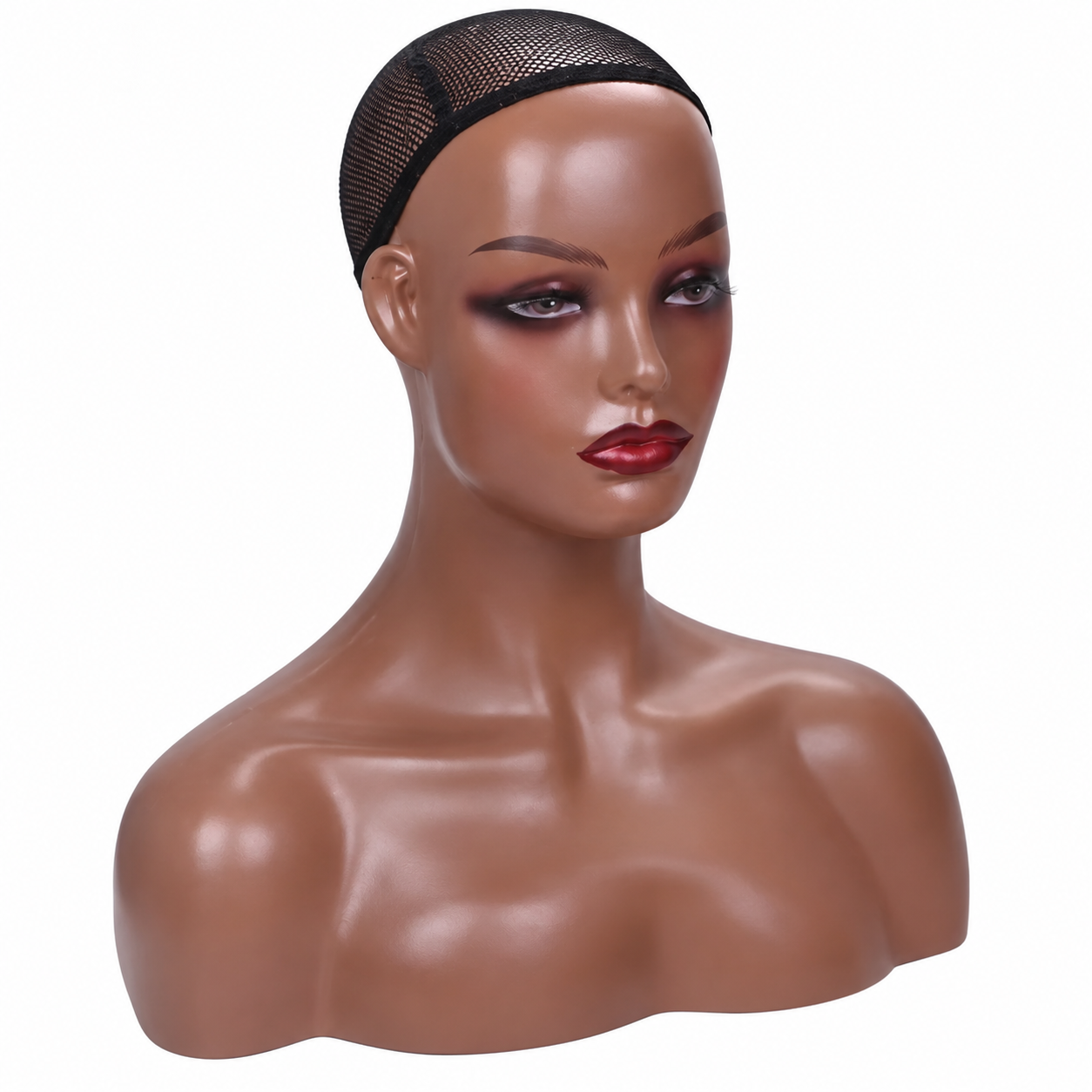 Female Mannequin Head with Shoulders for Wig Display - Image 2