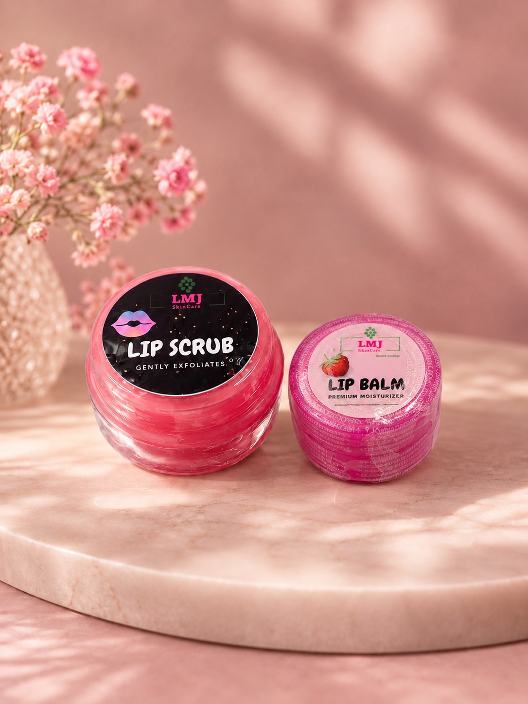 lip scrub and lip balm