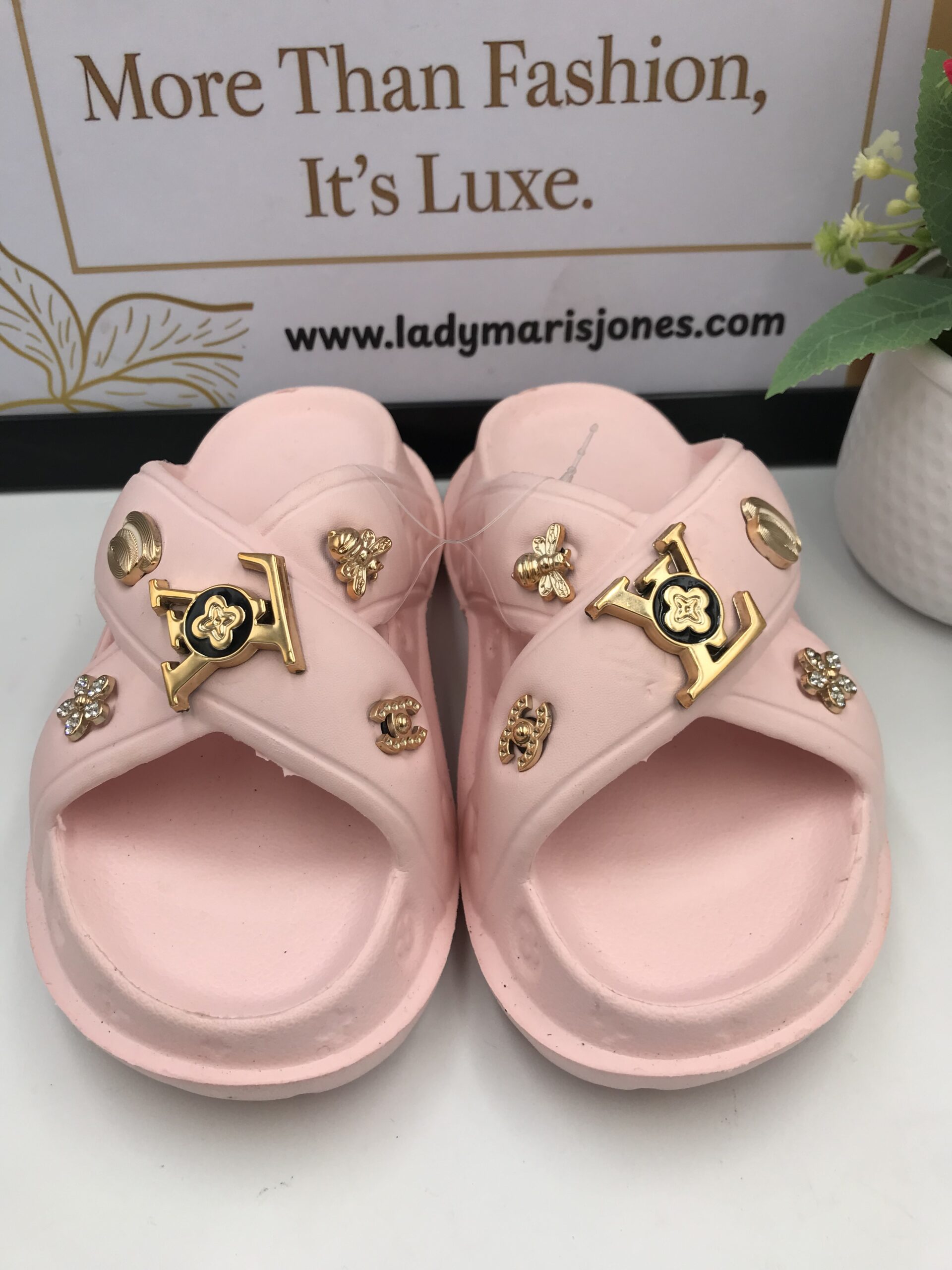 Kids Golden Designs Comfort Slides - Image 2