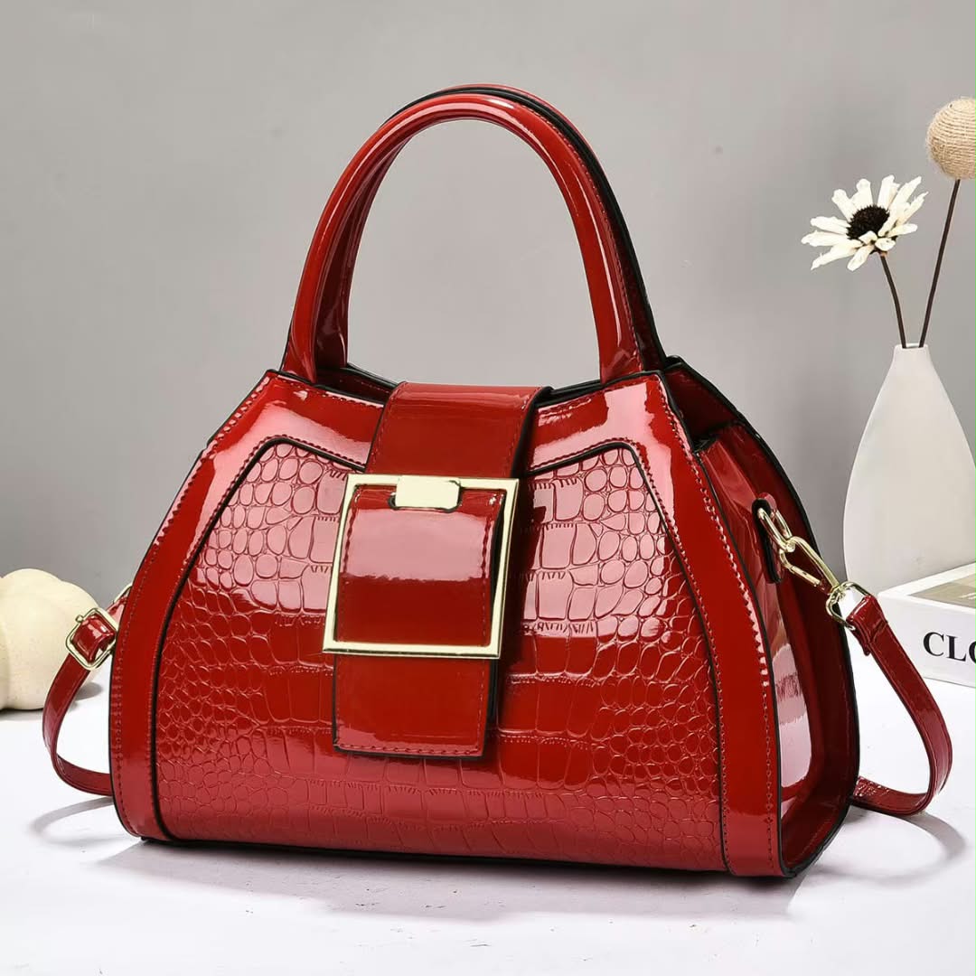 Women Crocodile Structured design Handbag - Image 4