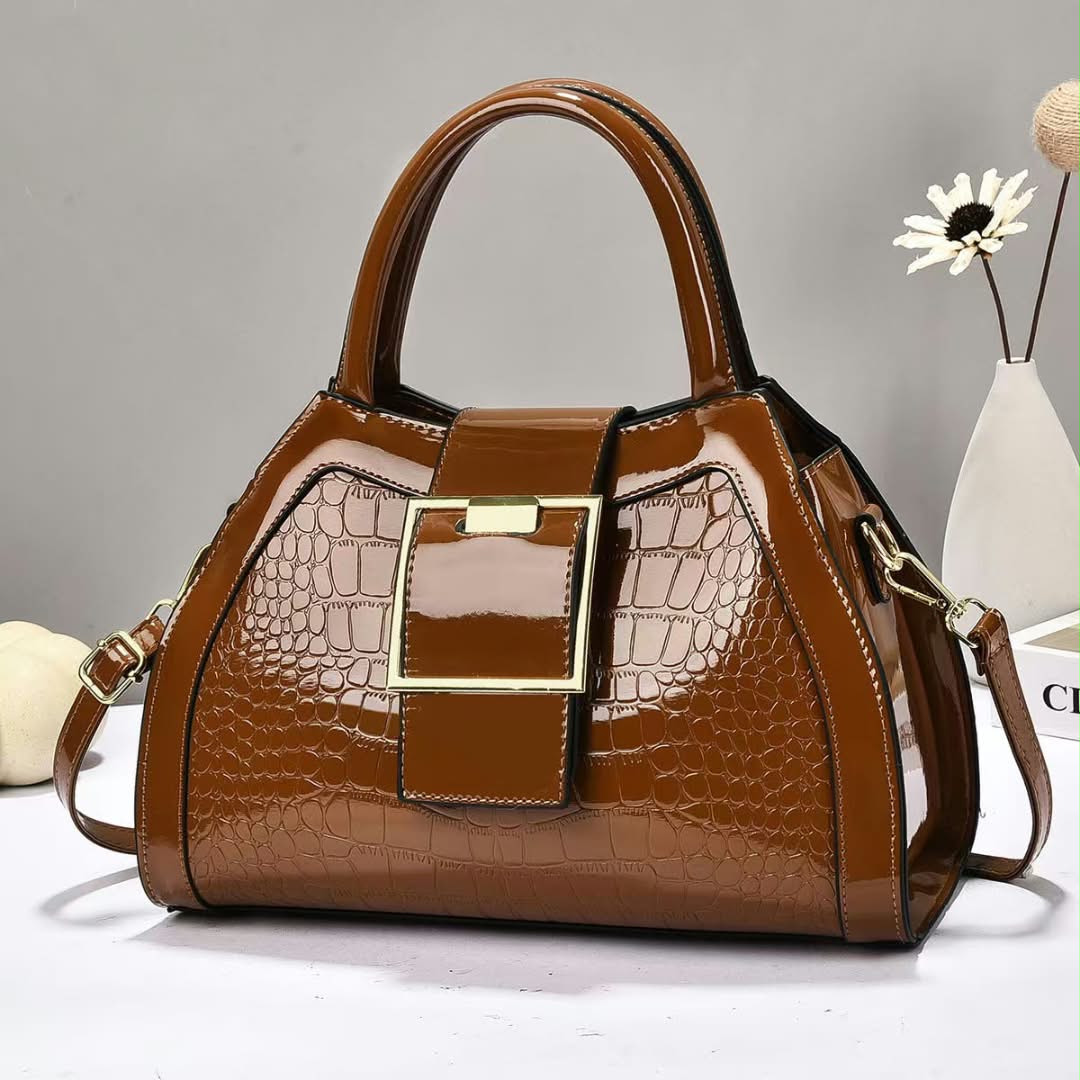 Women Crocodile Structured design Handbag - Image 5
