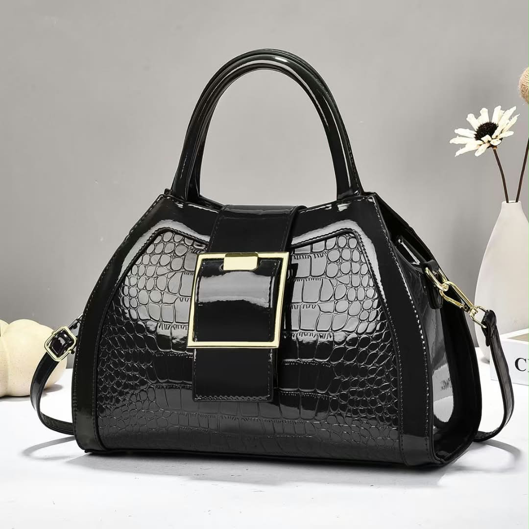 Women Crocodile Structured design Handbag - Image 6