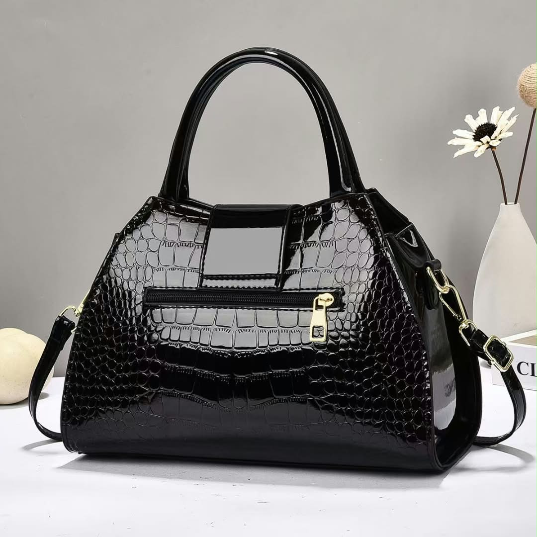 Women Crocodile Structured design Handbag - Image 7