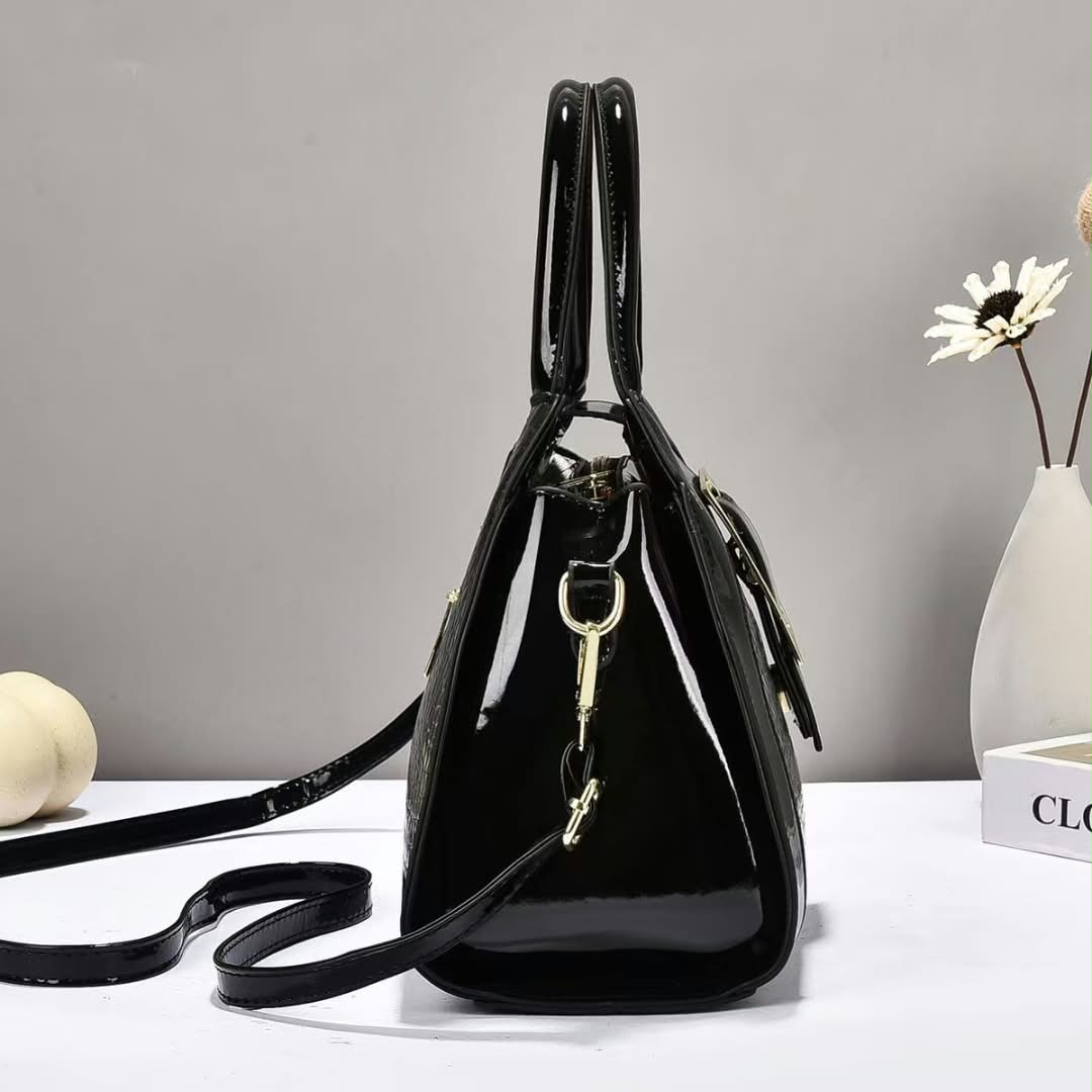 Women Crocodile Structured design Handbag - Image 9